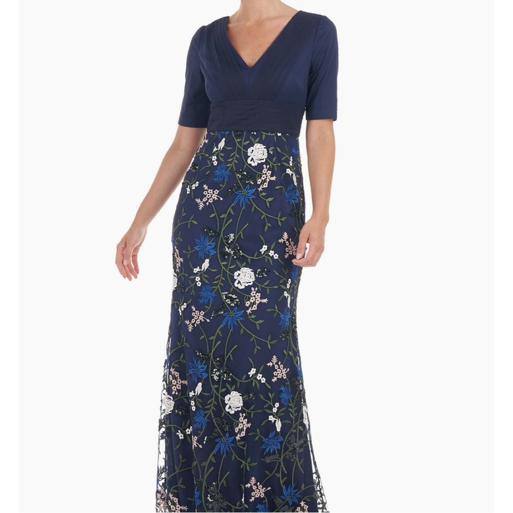 JS Collections Lennon Pleated Mermaid Gown